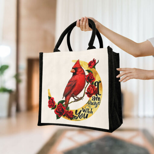 Gingerglowgifts Cardinal I Am Always With You Tote Bag TPT1827TNB