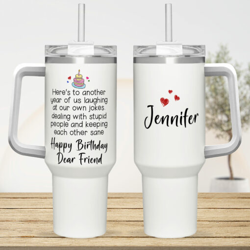 Gingerglowgifts Personalized Friend Birthday Gift For Bestie Tumbler 40oz TQN1753TDH