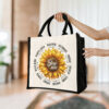 Gingerglowgifts Christian Gifts for Women God Says You Are Sunflower Tote Bag TQN2977TNB