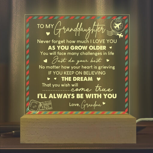 Gingerglowgifts To My Granddaughter Gifts, I'll Always Be With You Night Light VTM07LTH