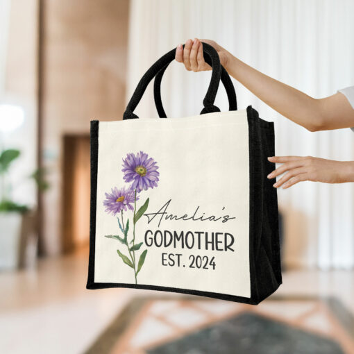 Gingerglowgifts Personalized Godmother Gift Mothers Day Tote Bag TQN2975PTL