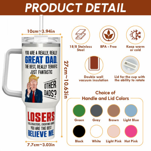 Gingerglowgifts You Are A Great Dad, Trump Gifts For Dad Tumbler 40oz TPT1771TNB