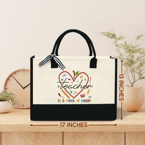 Gingerglowgifts Gifts For Teacher's Day, Work Of Heart Tote Bag TPT1754LTH