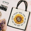 Gingerglowgifts Christian Gifts for Women God Says You Are Sunflower Tote Bag TQN2977TNB