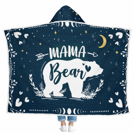 Gingerglowgifts Mama Bear, Mama Gifts, Mothers Day, Mom Bear Hooded Blanket TQN2319NTH