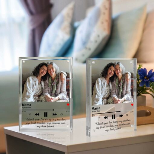 Gingerglowgifts Personalized Photo Gifts For Mom, Dad, Friend, Him, Her Acrylic Magnetic Frame TPT1715TNB