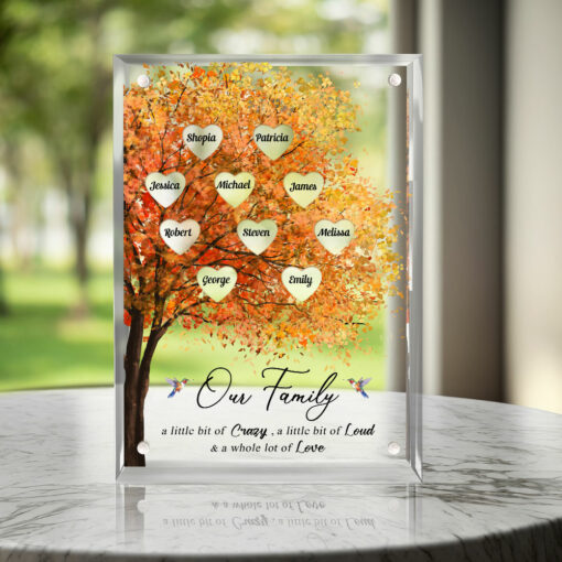 Gingerglowgifts Personalized Custom Family Tree Gifts For Mom Acrylic Magnetic Frame PMM174