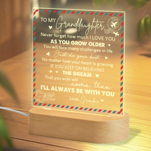 Gingerglowgifts To My Granddaughter Gifts, I'll Always Be With You Night Light VTM07LTH