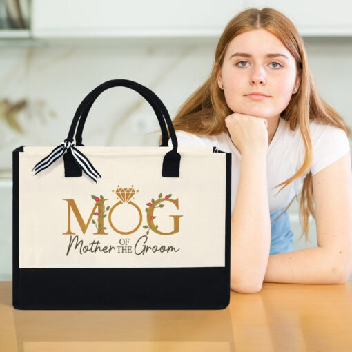 Gingerglowgifts Mother of the Groom Tote Bag, Wedding Gifts For Mom MLN2127NTH