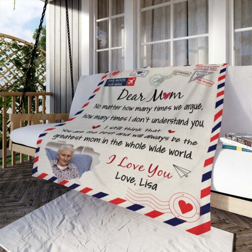 Gingerglowgifts Personalized Gift For Mom, Mothers Day Gift, Dear Mom Fleece Blanket TPT1720TTH