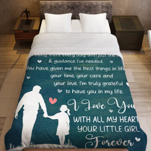 Gingerglowgifts Thank you Dad, Gift For Father's Day Fleece Blanket TPT1717NTH