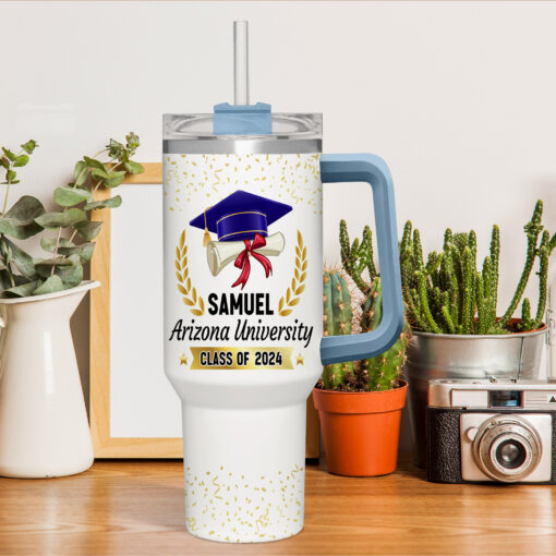 Gingerglowgifts Personalized Graduation Gift for Him 2024, University, College, High School Class Of 2024 Tumbler 40oz TQN2890NTH