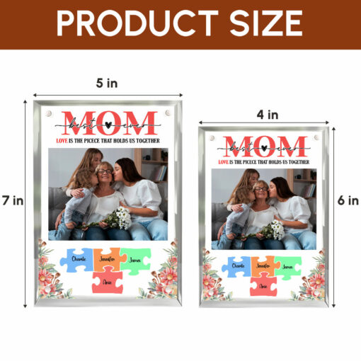 Gingerglowgifts Personalized Gift For Mom, Love Is The Piece Acrylic Magnetic Frame TPT1764PS