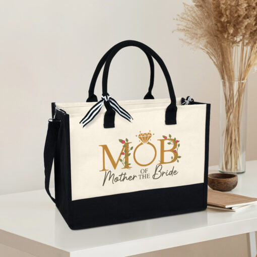 Gingerglowgifts Mother of the Bride Tote Bag, Wedding Gifts For Mom MLN1503NTH