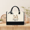 Gingerglowgifts Personalized 50th Birthday Gift 50 & Fabulous Tote Bag TQN2959PS