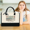 Gingerglowgifts Personalized Gift for Teacher's Day, Teacher Tote Bag TPT1753LTH