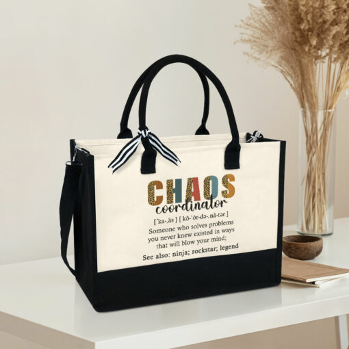 Gingerglowgifts Gifts For Women, Coworkers, Boss, Birthday Gifts Chaos Coordinator Tote Bag QTR400TBPTL