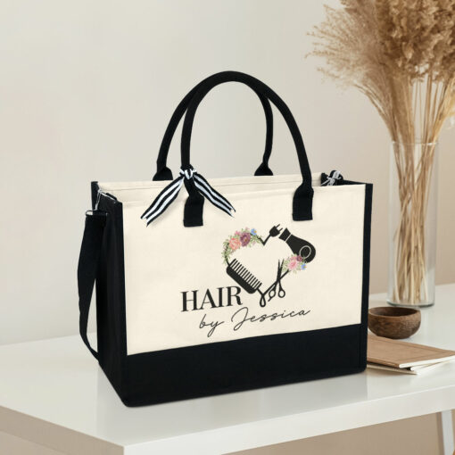 Gingerglowgifts Personalized Gift For Hairdresser, Hair Stylist Gift Tote Bag TQN1916PTL