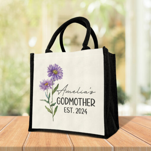 Gingerglowgifts Personalized Godmother Gift Mothers Day Tote Bag TQN2975PTL