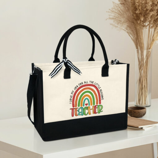 Gingerglowgifts Gifts For Teacher Day, I Love My Job Tote Bag TPT1728LTH