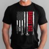 Gingerglowgifts Gift For Dad, Badass Dad American Flag Tee, Dad Tool T-shirt VTM78DNV