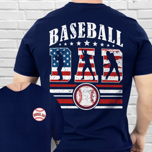 Gingerglowgifts Gift for Dad, Father's Day, Proud Baseball Dad, Baseball Dad T-shirt HTT99HVN