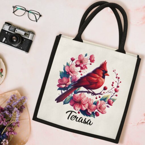 Gingerglowgifts Personalized Cardinal Bird Gift For Mom, Grandma Tote Bag TQN3048TTH