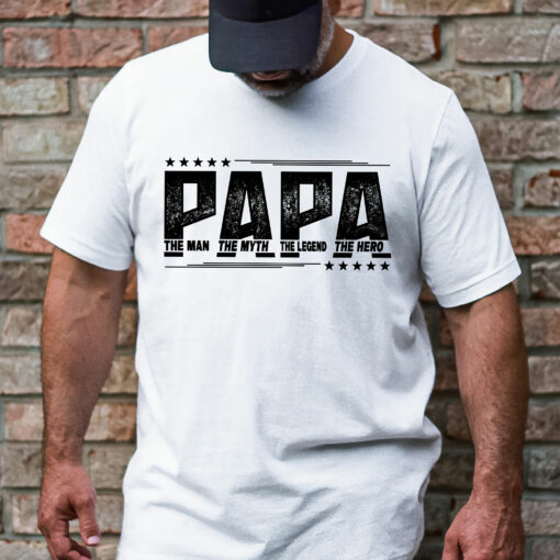 Gingerglowgifts Gifts For Dad, Papa The Man The Myth The Legend The Hero T-shirt HTT40HVN