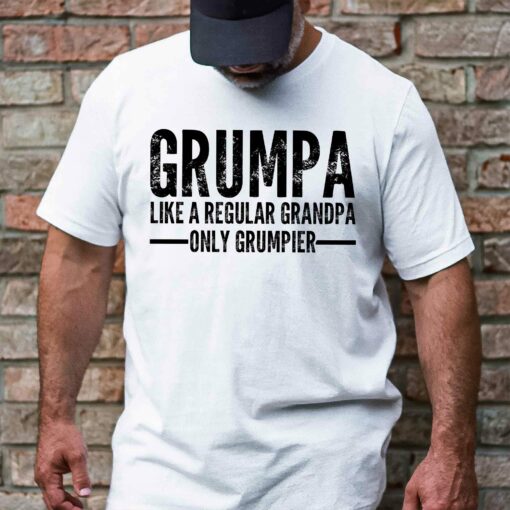 Gingerglowgifts Gift for Grandpa, Grumpa Like a Regular Grandpa Only Grumpier T-shirt HTT76DNV