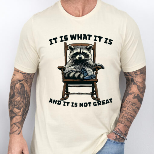 Gingerglowgifts Funny Raccoon T-shirt, Father's Day Gift, It Is What It Is And It Its Not Great T-shirt HTT36HVN