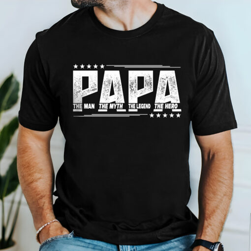 Gingerglowgifts Gifts For Dad, Papa The Man The Myth The Legend The Hero T-shirt HTT40HVN