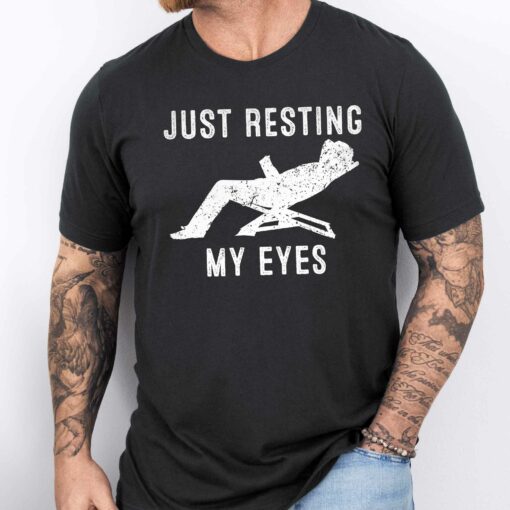 Gingerglowgifts Father's Day Gift, Tired Dad Tee, Just Resting My Eyes T-Shirt VTM80DNV