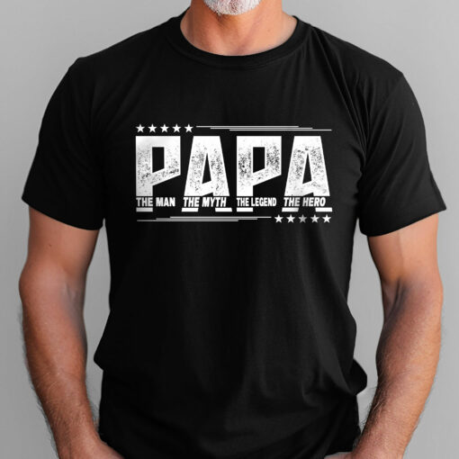 Gingerglowgifts Gifts For Dad, Papa The Man The Myth The Legend The Hero T-shirt HTT40HVN