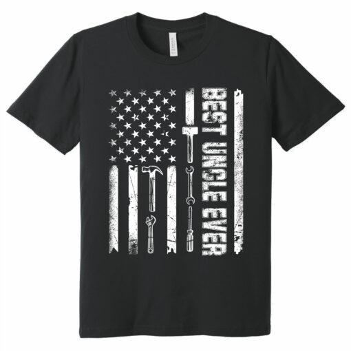 Gingerglowgifts Gift For Uncle, Uncle Tool Tee, Best Uncle Ever American Flag T-shirt VTM50HVN