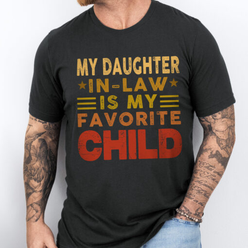 Gingerglowgifts Gift For Dad, Father's Day Tee, Favorite Daughter In Law T-Shirt VTM73HVN