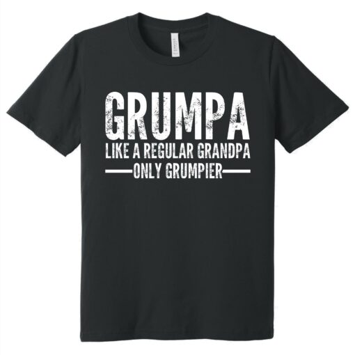 Gingerglowgifts Gift for Grandpa, Grumpa Like a Regular Grandpa Only Grumpier T-shirt HTT76DNV