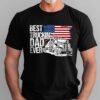 Gingerglowgifts Gift For Dad, American Flag Truck Tee, Best Dad Ever Truckin T-Shirt VTM65DNV