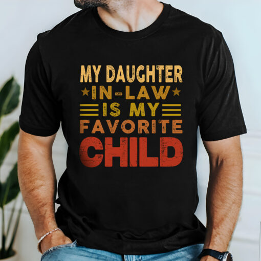 Gingerglowgifts Gift For Dad, Father's Day Tee, Favorite Daughter In Law T-Shirt VTM73HVN