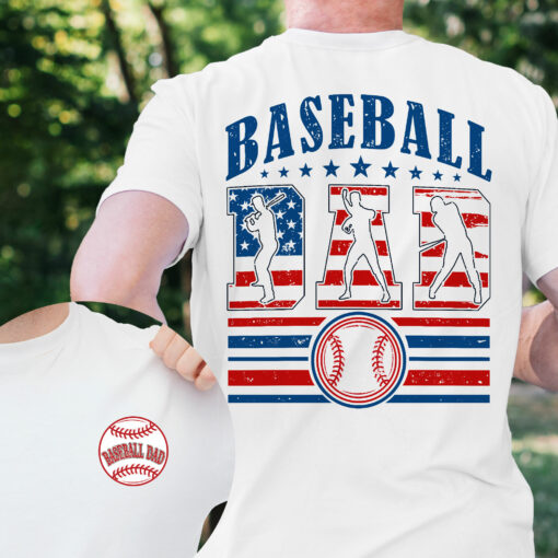 Gingerglowgifts Gift for Dad, Father's Day, Proud Baseball Dad, Baseball Dad T-shirt HTT99HVN