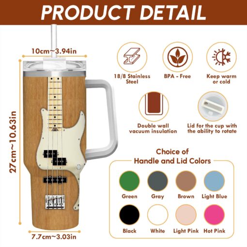 Gingerglowgifts Bass Guitar Tumbler 40oz TPT1862NTH