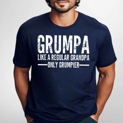 Gingerglowgifts Gift for Grandpa, Grumpa Like a Regular Grandpa Only Grumpier T-shirt HTT76DNV