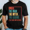 Gingerglowgifts Gift For Uncle, Father's Day Tee, Uncle The Man T-Shirt VTM51HVN