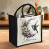 Gingerglowgifts Personalized Hummingbird Floral Moon Gift For Grandma Nana Tote Bag TQN3011TNB