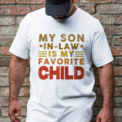 Gingerglowgifts Gift For Dad, Father's Day Tee, Favorite Son In Law T-Shirt VTM61HVN