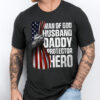 Gingerglowgifts Gifts For Dad, Father's Day Tee, Man of God Husband Daddy Protector Hero T-shirt HTT53HVN