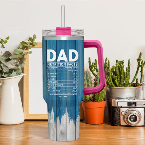 Gingerglowgifts Father's Day Gift, Best Dad Ever, Dad Nutrition Facts Tumbler 40oz TPT1867NTH