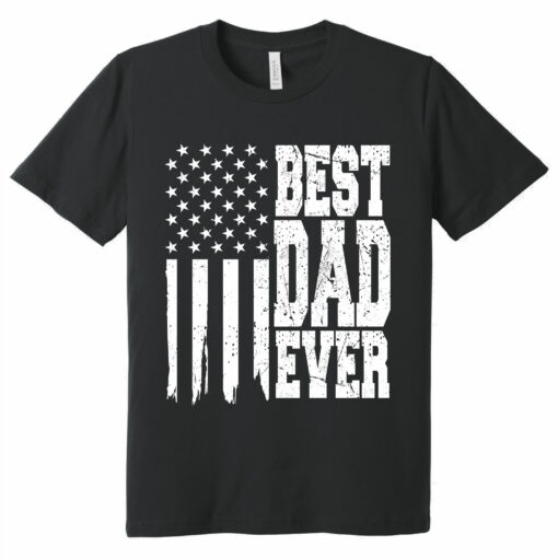 Gingerglowgifts Father's Day T-Shirt, Gift For Dad, Best Dad Ever American Flag T-Shirt VTM76HVN