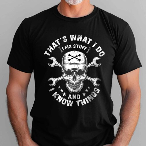 Gingerglowgifts Father's Day Gifts, Dad Skeleton Tool, That's What I Do I Fix Stuff T-shirt VTM101DNV