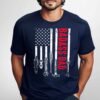 Gingerglowgifts Gift For Dad, Badass Dad American Flag Tee, Dad Tool T-shirt VTM78DNV