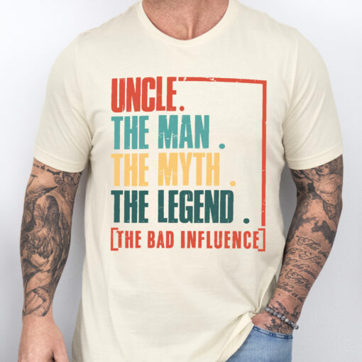 Gingerglowgifts Gift For Uncle, Father's Day Tee, Uncle The Man T-Shirt VTM51HVN